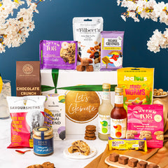 Celebratory Anniversary, New Home, Gourmet Food Hamper, Vegan & Gluten-Free Luxury Selection