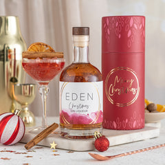 Christmas Gin with Personalised Presentation Box - Festive Alcohol Letterbox Gift of Stocking Filler